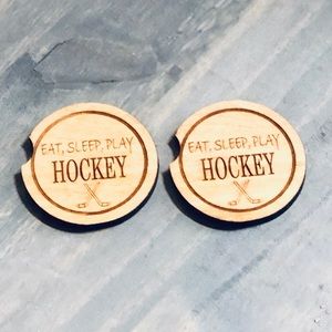 Hockey Car Coasters- Eat Sleep Play Hockey